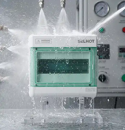 SELHOT IP65 IP66 IK08 junction box waterproof spray test per IEC 60529