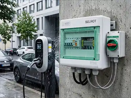 SELHOT SHK IP66 junction boxes for outdoor EV charging infrastructure