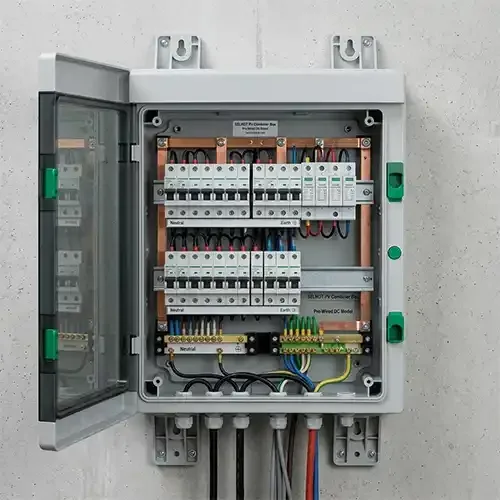 SELHOT ODM wall-mount distribution box with DIN-rail and MCB layout