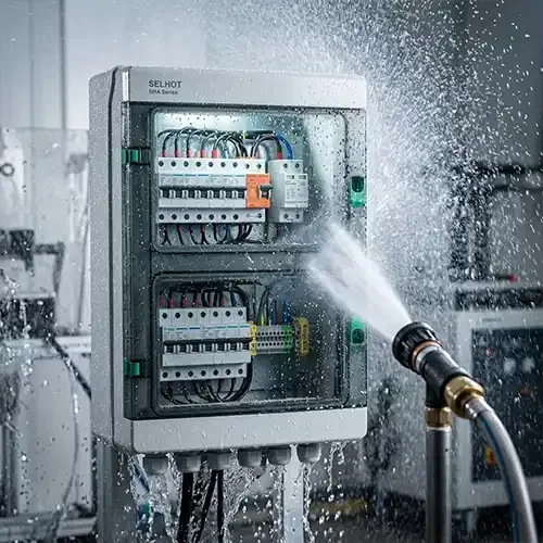 SELHOT IP65 IP66 waterproof distribution box spray testing